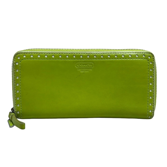Coach Lime Green Leather Wallet - Picture 1 of 9